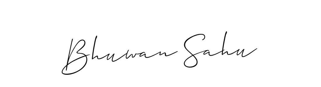 Also You can easily find your signature by using the search form. We will create Bhuwan Sahu name handwritten signature images for you free of cost using Allison_Script sign style. Bhuwan Sahu signature style 2 images and pictures png