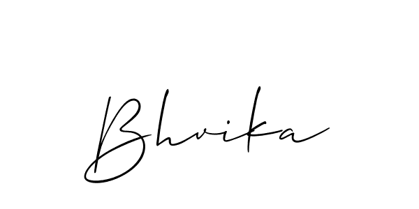 Create a beautiful signature design for name Bhvika. With this signature (Allison_Script) fonts, you can make a handwritten signature for free. Bhvika signature style 2 images and pictures png