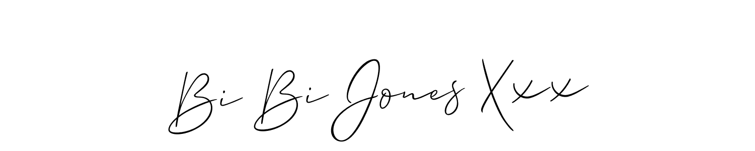 if you are searching for the best signature style for your name Bi Bi Jones Xxx. so please give up your signature search. here we have designed multiple signature styles  using Allison_Script. Bi Bi Jones Xxx signature style 2 images and pictures png
