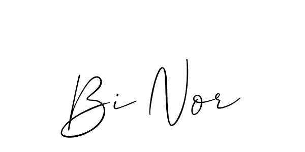 You should practise on your own different ways (Allison_Script) to write your name (Bi Nor) in signature. don't let someone else do it for you. Bi Nor signature style 2 images and pictures png