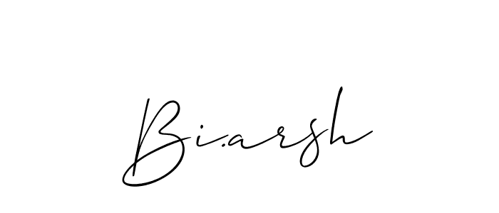 Use a signature maker to create a handwritten signature online. With this signature software, you can design (Allison_Script) your own signature for name Bi.arsh. Bi.arsh signature style 2 images and pictures png