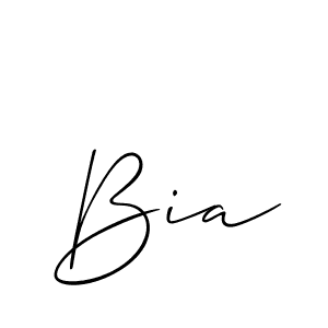 How to make Bia signature? Allison_Script is a professional autograph style. Create handwritten signature for Bia name. Bia signature style 2 images and pictures png