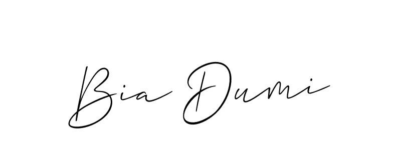 It looks lik you need a new signature style for name Bia Dumi. Design unique handwritten (Allison_Script) signature with our free signature maker in just a few clicks. Bia Dumi signature style 2 images and pictures png