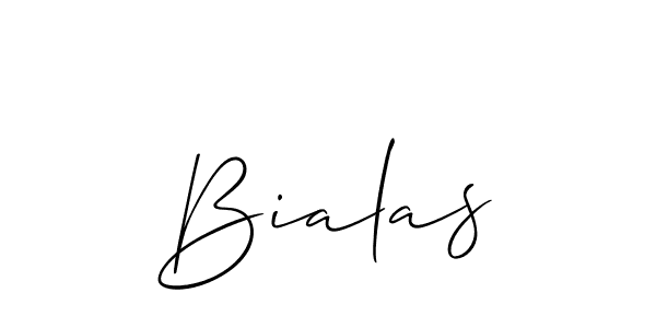 Allison_Script is a professional signature style that is perfect for those who want to add a touch of class to their signature. It is also a great choice for those who want to make their signature more unique. Get Bialas name to fancy signature for free. Bialas signature style 2 images and pictures png