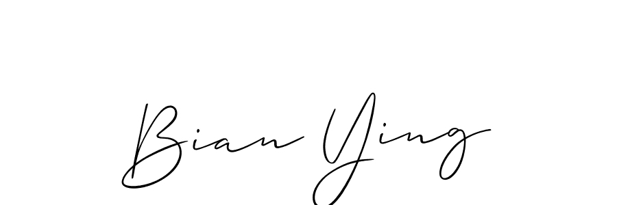 Design your own signature with our free online signature maker. With this signature software, you can create a handwritten (Allison_Script) signature for name Bian Ying. Bian Ying signature style 2 images and pictures png