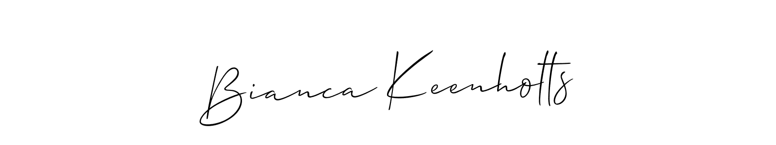 It looks lik you need a new signature style for name Bianca Keenholts. Design unique handwritten (Allison_Script) signature with our free signature maker in just a few clicks. Bianca Keenholts signature style 2 images and pictures png