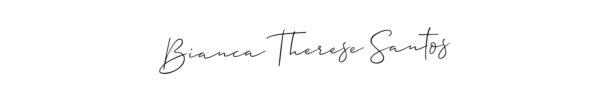 Similarly Allison_Script is the best handwritten signature design. Signature creator online .You can use it as an online autograph creator for name Bianca Therese Santos. Bianca Therese Santos signature style 2 images and pictures png