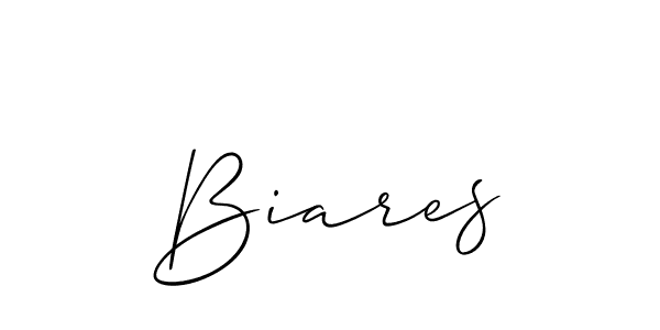 You should practise on your own different ways (Allison_Script) to write your name (Biares) in signature. don't let someone else do it for you. Biares signature style 2 images and pictures png