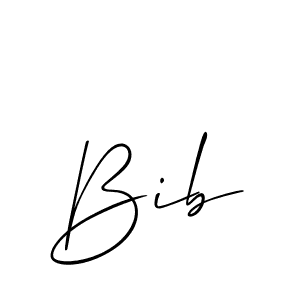 Design your own signature with our free online signature maker. With this signature software, you can create a handwritten (Allison_Script) signature for name Bib. Bib signature style 2 images and pictures png