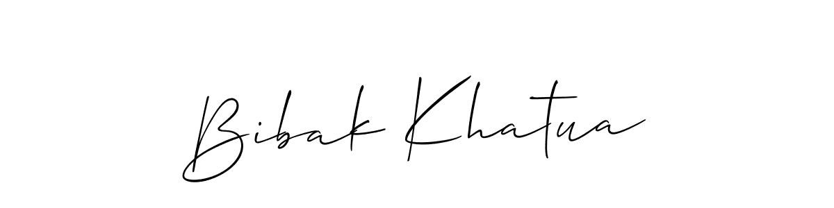 You should practise on your own different ways (Allison_Script) to write your name (Bibak Khatua) in signature. don't let someone else do it for you. Bibak Khatua signature style 2 images and pictures png