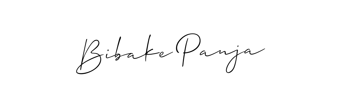 Design your own signature with our free online signature maker. With this signature software, you can create a handwritten (Allison_Script) signature for name Bibake Panja. Bibake Panja signature style 2 images and pictures png