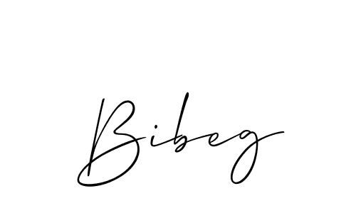 How to Draw Bibeg signature style? Allison_Script is a latest design signature styles for name Bibeg. Bibeg signature style 2 images and pictures png