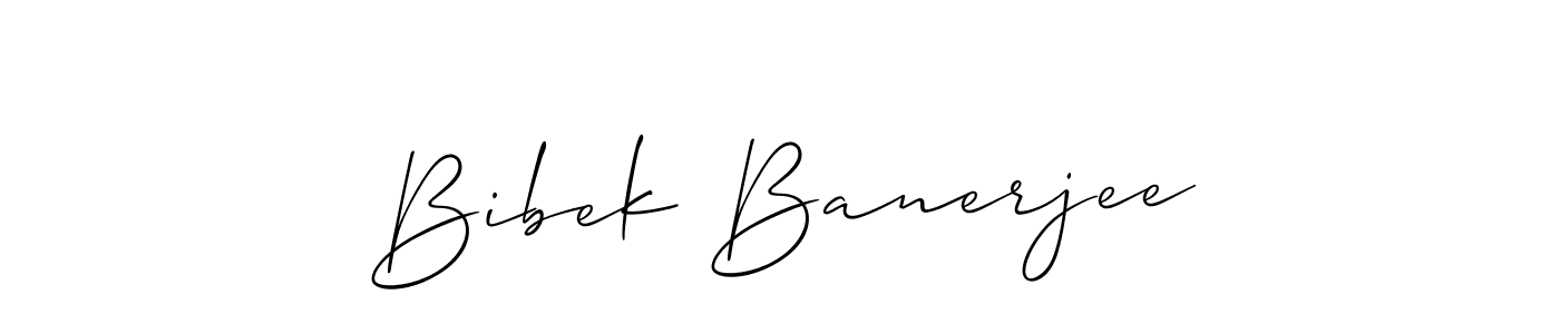 Design your own signature with our free online signature maker. With this signature software, you can create a handwritten (Allison_Script) signature for name Bibek Banerjee. Bibek Banerjee signature style 2 images and pictures png