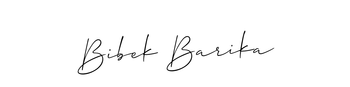 How to Draw Bibek Barika signature style? Allison_Script is a latest design signature styles for name Bibek Barika. Bibek Barika signature style 2 images and pictures png