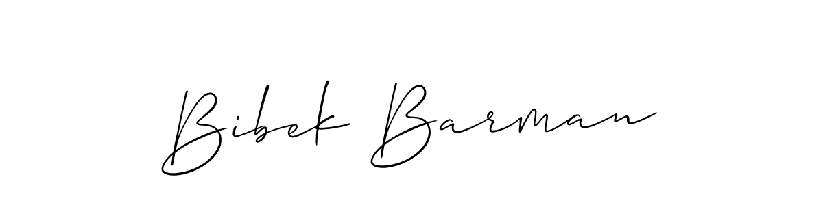 Allison_Script is a professional signature style that is perfect for those who want to add a touch of class to their signature. It is also a great choice for those who want to make their signature more unique. Get Bibek Barman name to fancy signature for free. Bibek Barman signature style 2 images and pictures png