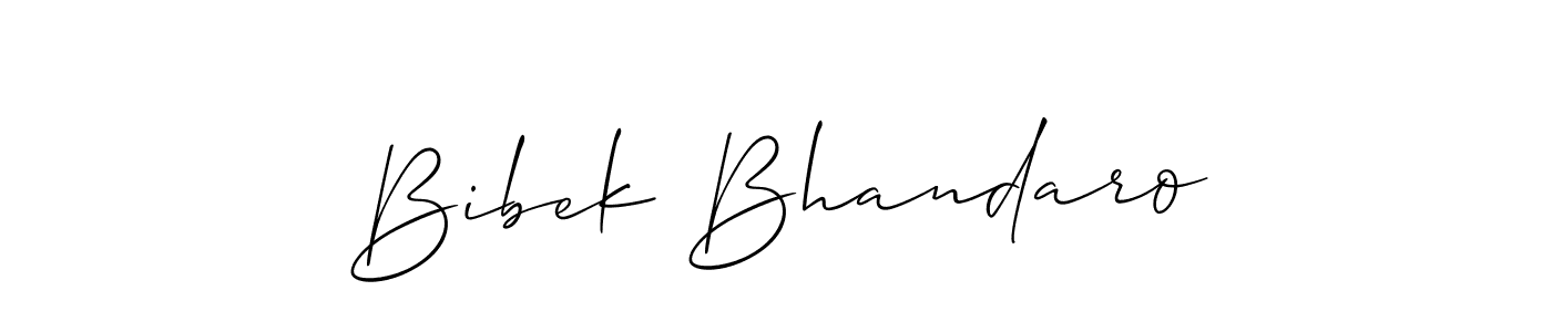 Similarly Allison_Script is the best handwritten signature design. Signature creator online .You can use it as an online autograph creator for name Bibek Bhandaro. Bibek Bhandaro signature style 2 images and pictures png
