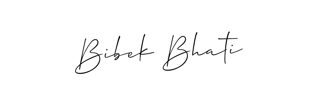 The best way (Allison_Script) to make a short signature is to pick only two or three words in your name. The name Bibek Bhati include a total of six letters. For converting this name. Bibek Bhati signature style 2 images and pictures png