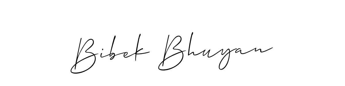 Also we have Bibek Bhuyan name is the best signature style. Create professional handwritten signature collection using Allison_Script autograph style. Bibek Bhuyan signature style 2 images and pictures png