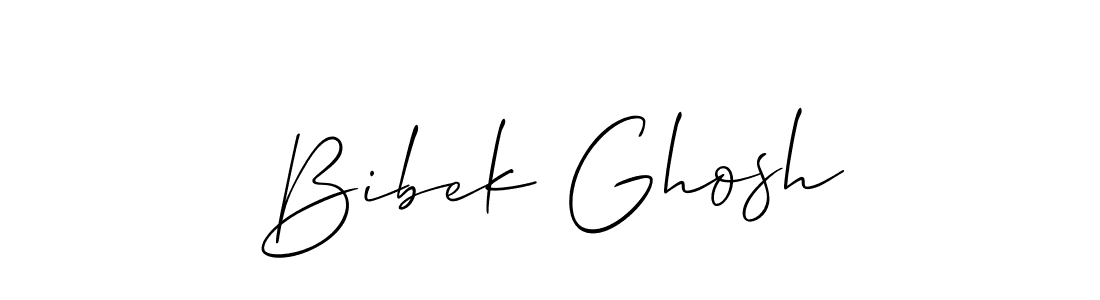 Create a beautiful signature design for name Bibek Ghosh. With this signature (Allison_Script) fonts, you can make a handwritten signature for free. Bibek Ghosh signature style 2 images and pictures png