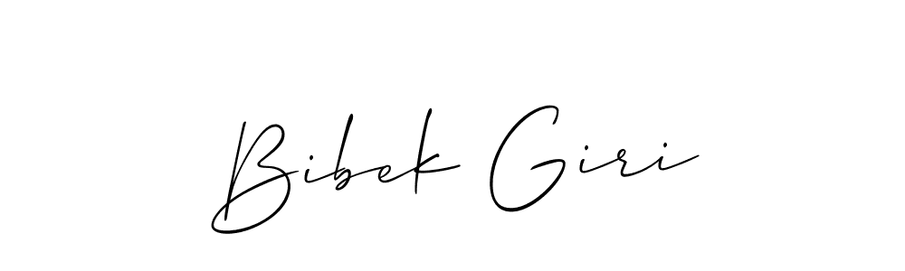 Use a signature maker to create a handwritten signature online. With this signature software, you can design (Allison_Script) your own signature for name Bibek Giri. Bibek Giri signature style 2 images and pictures png