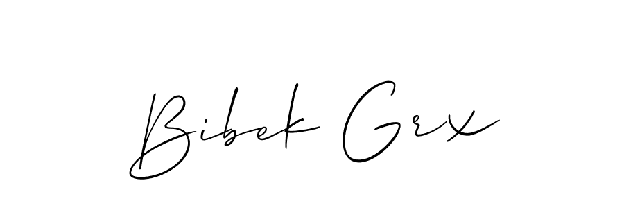 It looks lik you need a new signature style for name Bibek Grx. Design unique handwritten (Allison_Script) signature with our free signature maker in just a few clicks. Bibek Grx signature style 2 images and pictures png