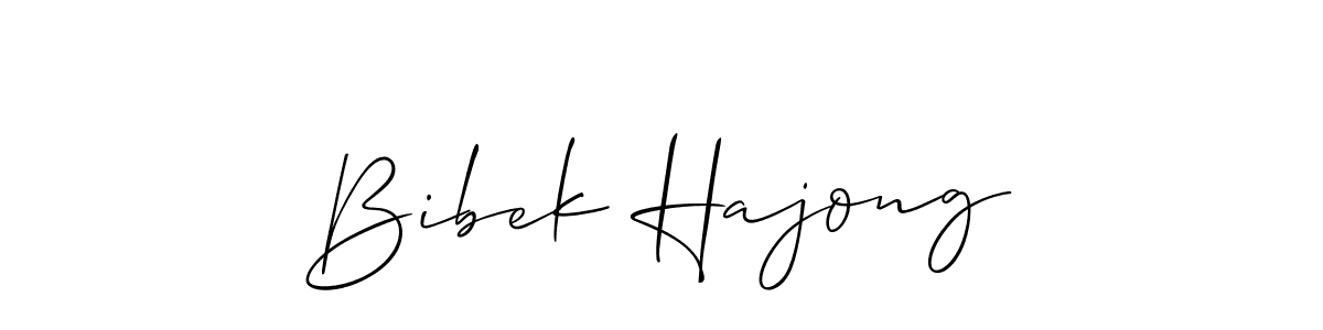 How to make Bibek Hajong signature? Allison_Script is a professional autograph style. Create handwritten signature for Bibek Hajong name. Bibek Hajong signature style 2 images and pictures png