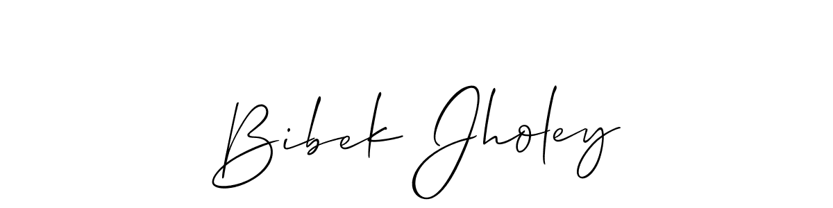 Make a beautiful signature design for name Bibek Jholey. With this signature (Allison_Script) style, you can create a handwritten signature for free. Bibek Jholey signature style 2 images and pictures png