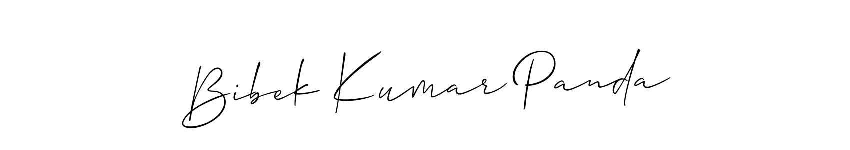 How to make Bibek Kumar Panda name signature. Use Allison_Script style for creating short signs online. This is the latest handwritten sign. Bibek Kumar Panda signature style 2 images and pictures png