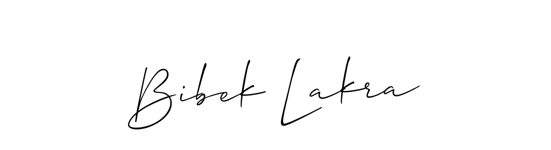 if you are searching for the best signature style for your name Bibek Lakra. so please give up your signature search. here we have designed multiple signature styles  using Allison_Script. Bibek Lakra signature style 2 images and pictures png