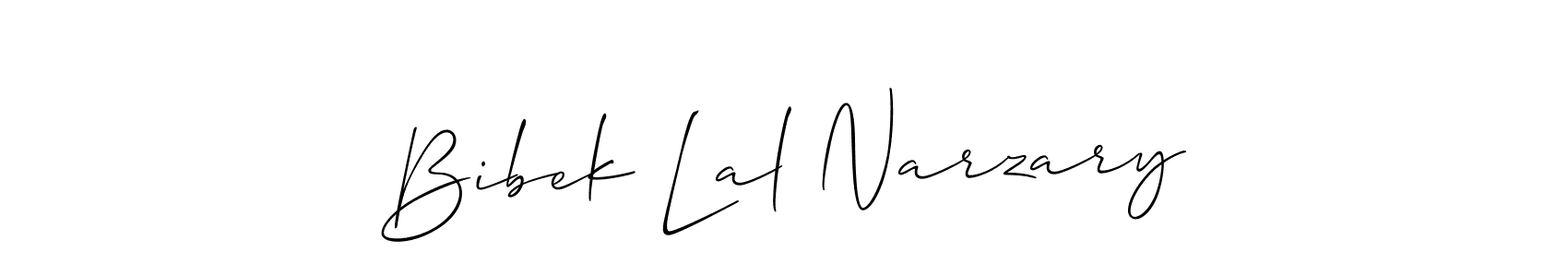 Make a short Bibek Lal Narzary signature style. Manage your documents anywhere anytime using Allison_Script. Create and add eSignatures, submit forms, share and send files easily. Bibek Lal Narzary signature style 2 images and pictures png