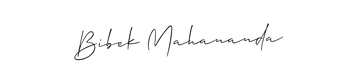 This is the best signature style for the Bibek Mahananda name. Also you like these signature font (Allison_Script). Mix name signature. Bibek Mahananda signature style 2 images and pictures png