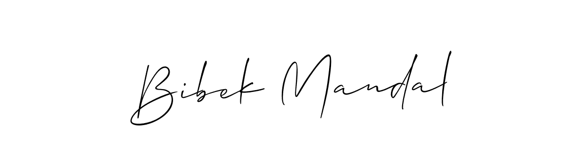 Use a signature maker to create a handwritten signature online. With this signature software, you can design (Allison_Script) your own signature for name Bibek Mandal. Bibek Mandal signature style 2 images and pictures png