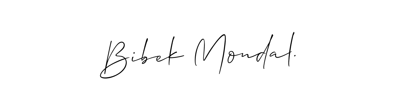 How to make Bibek Mondal. name signature. Use Allison_Script style for creating short signs online. This is the latest handwritten sign. Bibek Mondal. signature style 2 images and pictures png