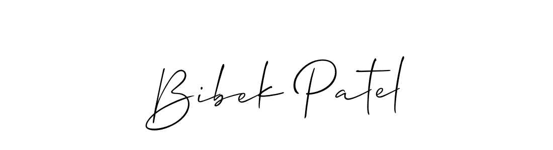 You should practise on your own different ways (Allison_Script) to write your name (Bibek Patel) in signature. don't let someone else do it for you. Bibek Patel signature style 2 images and pictures png