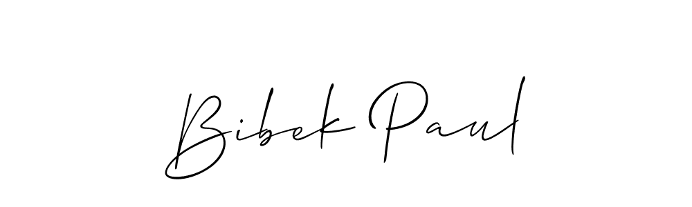 How to make Bibek Paul signature? Allison_Script is a professional autograph style. Create handwritten signature for Bibek Paul name. Bibek Paul signature style 2 images and pictures png
