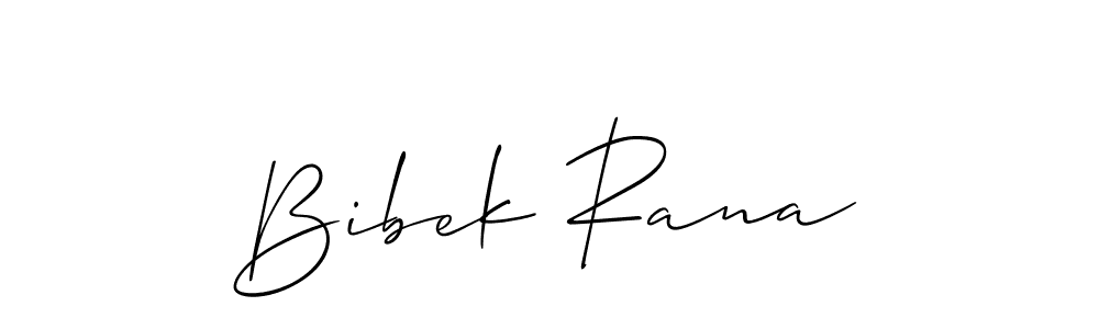 Also we have Bibek Rana name is the best signature style. Create professional handwritten signature collection using Allison_Script autograph style. Bibek Rana signature style 2 images and pictures png