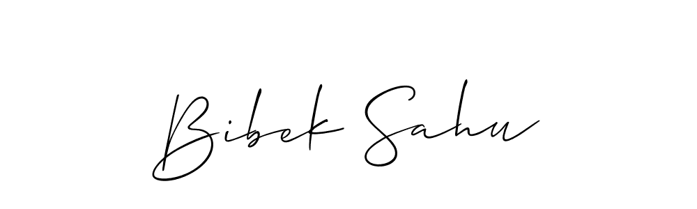 How to make Bibek Sahu signature? Allison_Script is a professional autograph style. Create handwritten signature for Bibek Sahu name. Bibek Sahu signature style 2 images and pictures png