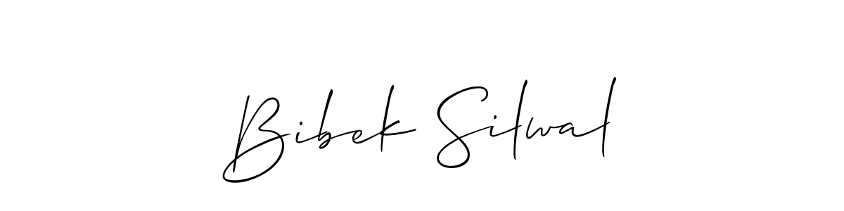 This is the best signature style for the Bibek Silwal name. Also you like these signature font (Allison_Script). Mix name signature. Bibek Silwal signature style 2 images and pictures png