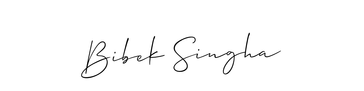 if you are searching for the best signature style for your name Bibek Singha. so please give up your signature search. here we have designed multiple signature styles  using Allison_Script. Bibek Singha signature style 2 images and pictures png