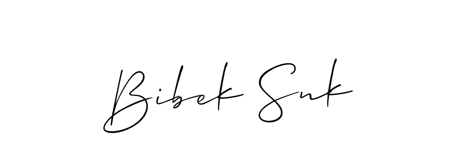 if you are searching for the best signature style for your name Bibek Snk. so please give up your signature search. here we have designed multiple signature styles  using Allison_Script. Bibek Snk signature style 2 images and pictures png