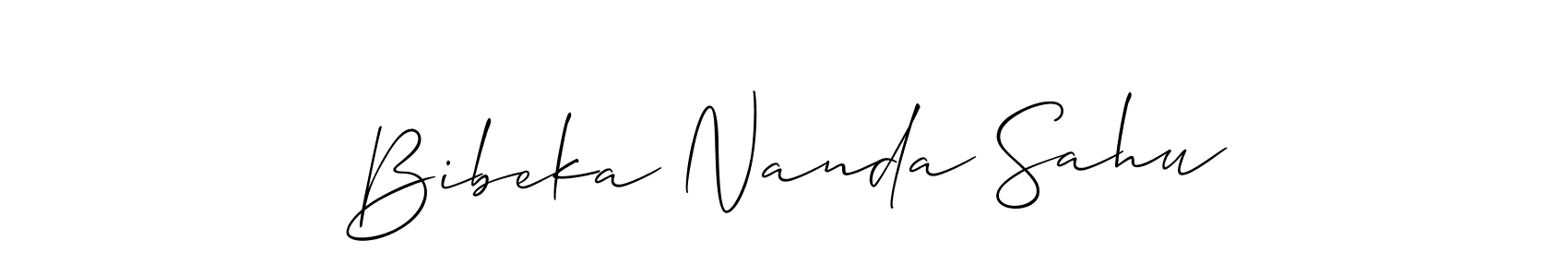 Design your own signature with our free online signature maker. With this signature software, you can create a handwritten (Allison_Script) signature for name Bibeka Nanda Sahu. Bibeka Nanda Sahu signature style 2 images and pictures png