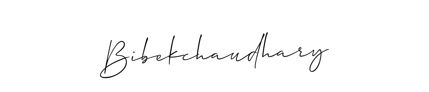 How to make Bibekchaudhary signature? Allison_Script is a professional autograph style. Create handwritten signature for Bibekchaudhary name. Bibekchaudhary signature style 2 images and pictures png