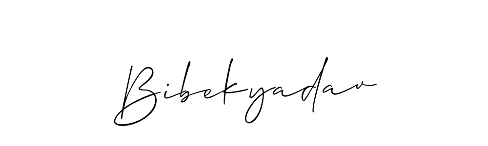 How to make Bibekyadav signature? Allison_Script is a professional autograph style. Create handwritten signature for Bibekyadav name. Bibekyadav signature style 2 images and pictures png