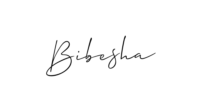 Use a signature maker to create a handwritten signature online. With this signature software, you can design (Allison_Script) your own signature for name Bibesha. Bibesha signature style 2 images and pictures png