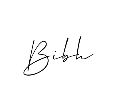 How to make Bibh signature? Allison_Script is a professional autograph style. Create handwritten signature for Bibh name. Bibh signature style 2 images and pictures png
