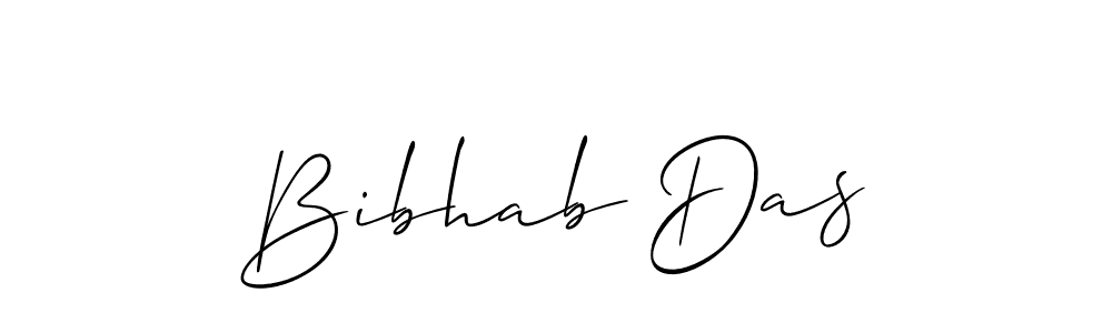 The best way (Allison_Script) to make a short signature is to pick only two or three words in your name. The name Bibhab Das include a total of six letters. For converting this name. Bibhab Das signature style 2 images and pictures png