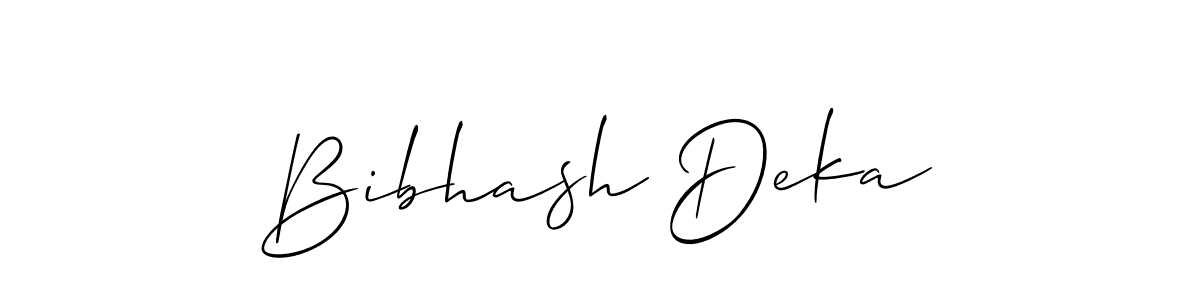 How to make Bibhash Deka name signature. Use Allison_Script style for creating short signs online. This is the latest handwritten sign. Bibhash Deka signature style 2 images and pictures png