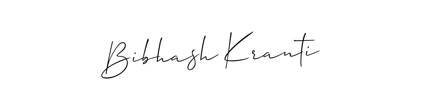 Create a beautiful signature design for name Bibhash Kranti. With this signature (Allison_Script) fonts, you can make a handwritten signature for free. Bibhash Kranti signature style 2 images and pictures png