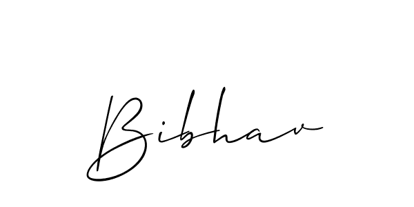 Design your own signature with our free online signature maker. With this signature software, you can create a handwritten (Allison_Script) signature for name Bibhav. Bibhav signature style 2 images and pictures png