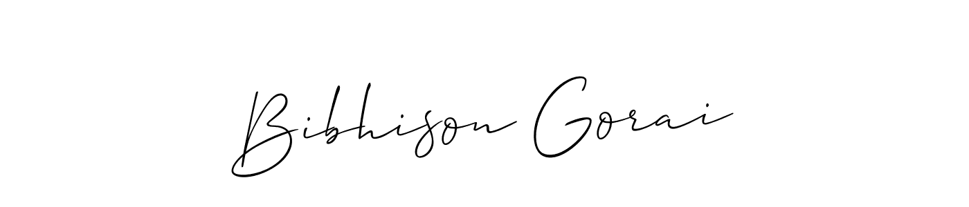 Make a beautiful signature design for name Bibhison Gorai. With this signature (Allison_Script) style, you can create a handwritten signature for free. Bibhison Gorai signature style 2 images and pictures png